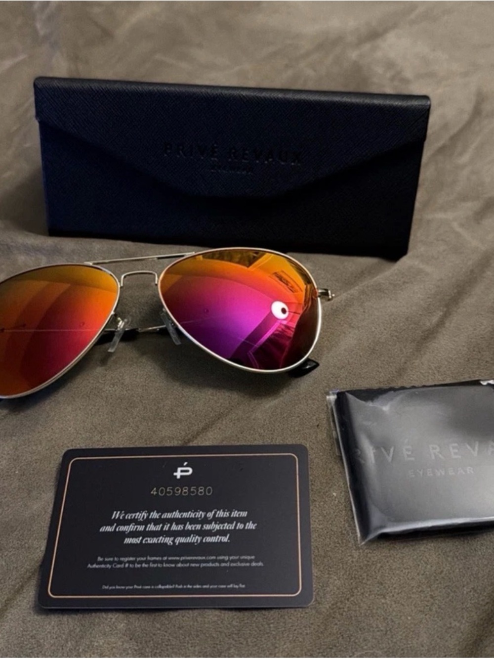 Women’s Aviator Sunglasses in Mirrored Pink-Orange